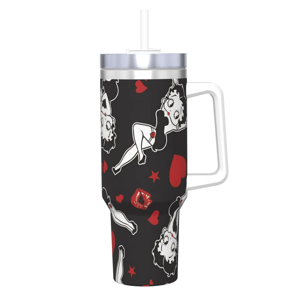B-Bettys Boops Tumbler 40oz Stainless Steel Double Wall Vacuum Insulated  Tumblers Cup With Straw