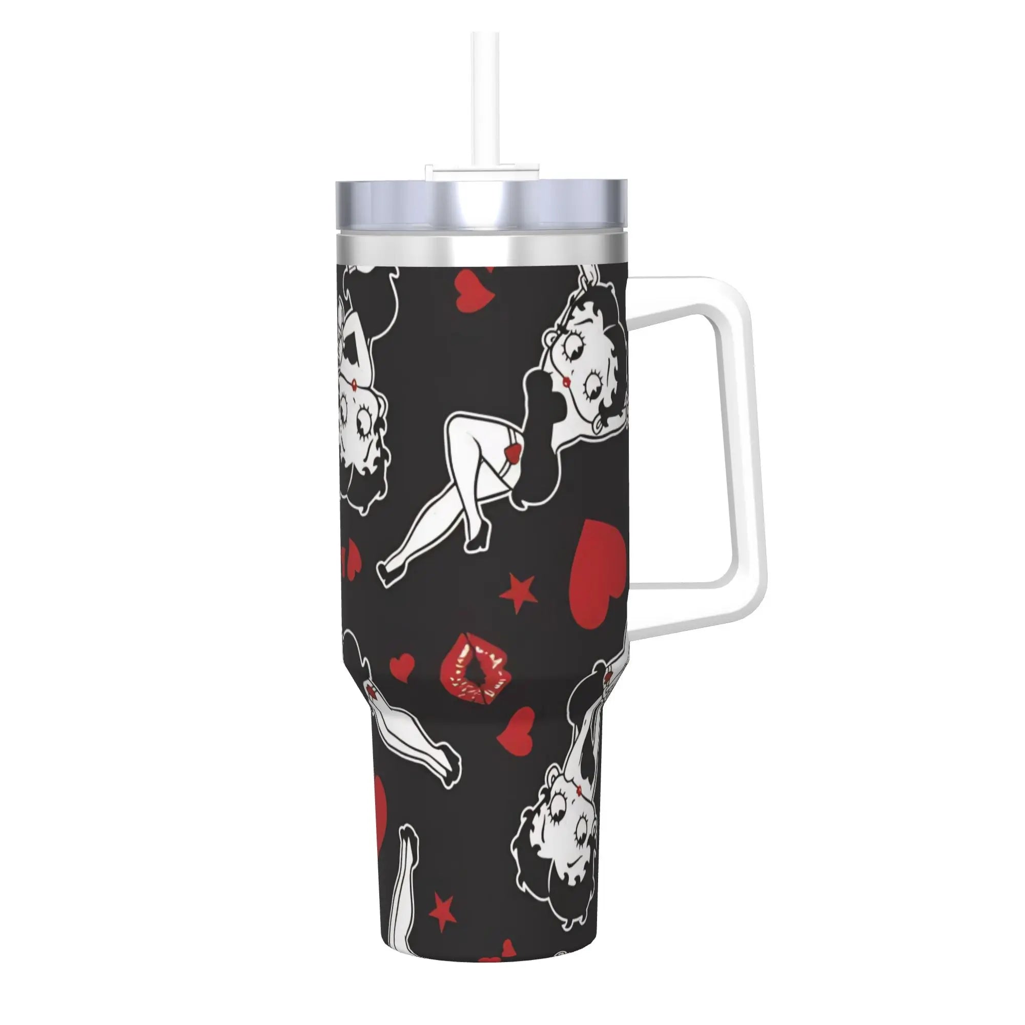 B-Bettys Boops Tumbler 40oz Stainless Steel Double Wall Vacuum Insulated  Tumblers Cup With Straw