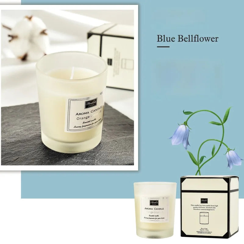 3-Color Glass Jar Scented Candle Natural Soy Wax Smokeless Aromatherapy Candle with 9 Fragrance Options for Home & Gift