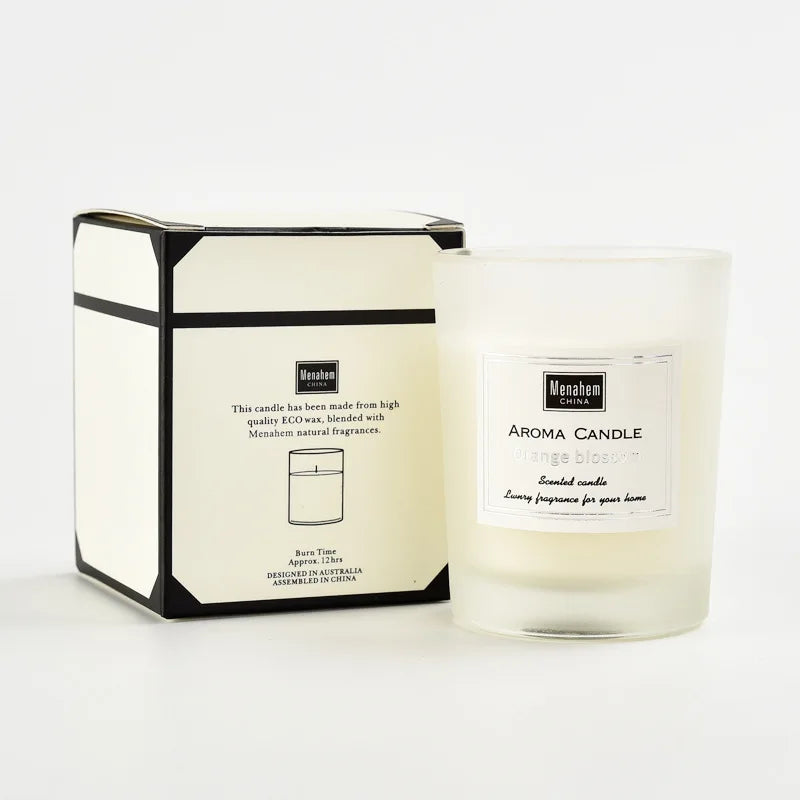 3-Color Glass Jar Scented Candle Natural Soy Wax Smokeless Aromatherapy Candle with 9 Fragrance Options for Home & Gift