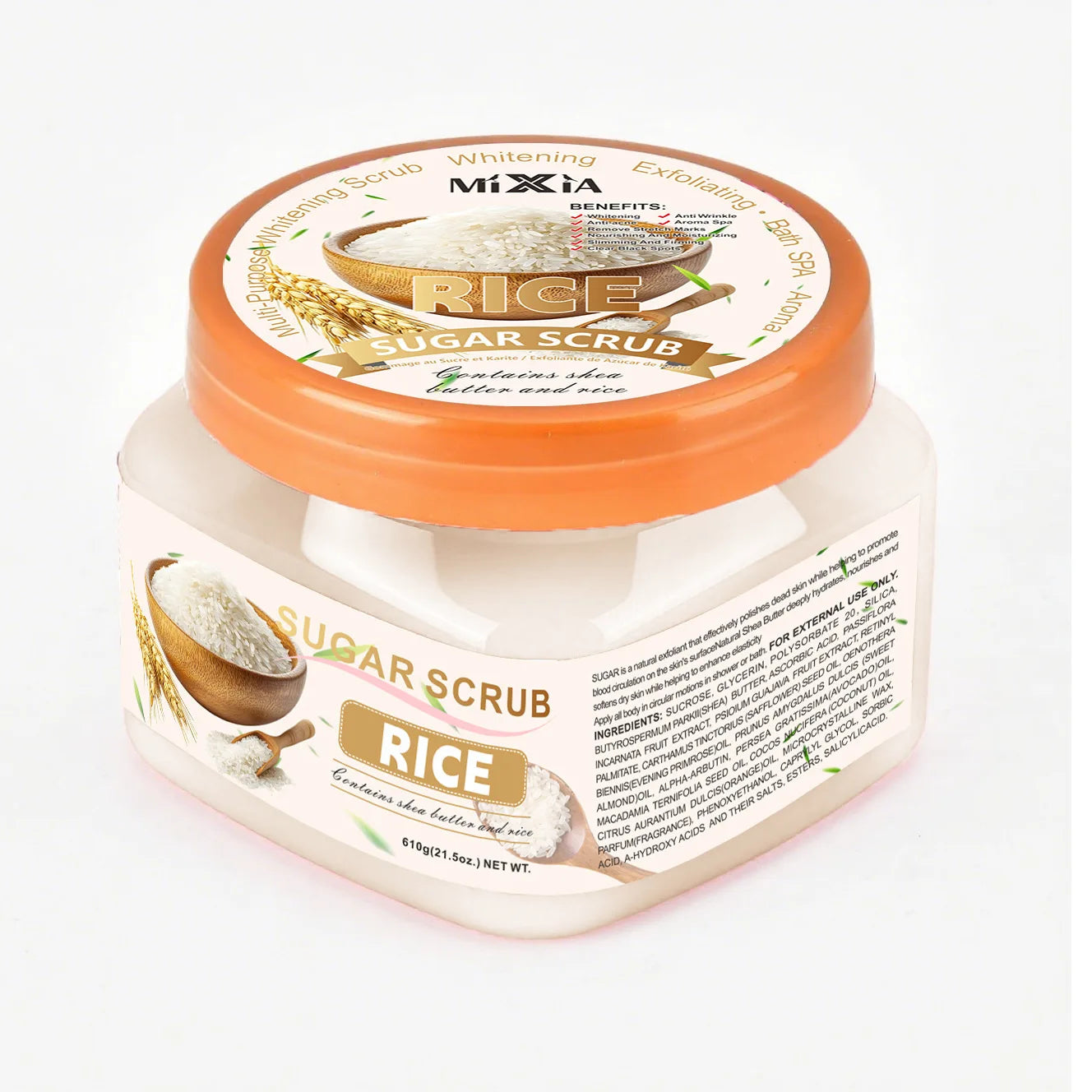 Sugar scrub skin care arbutin sugar salt exfoliating bath salt body scrub