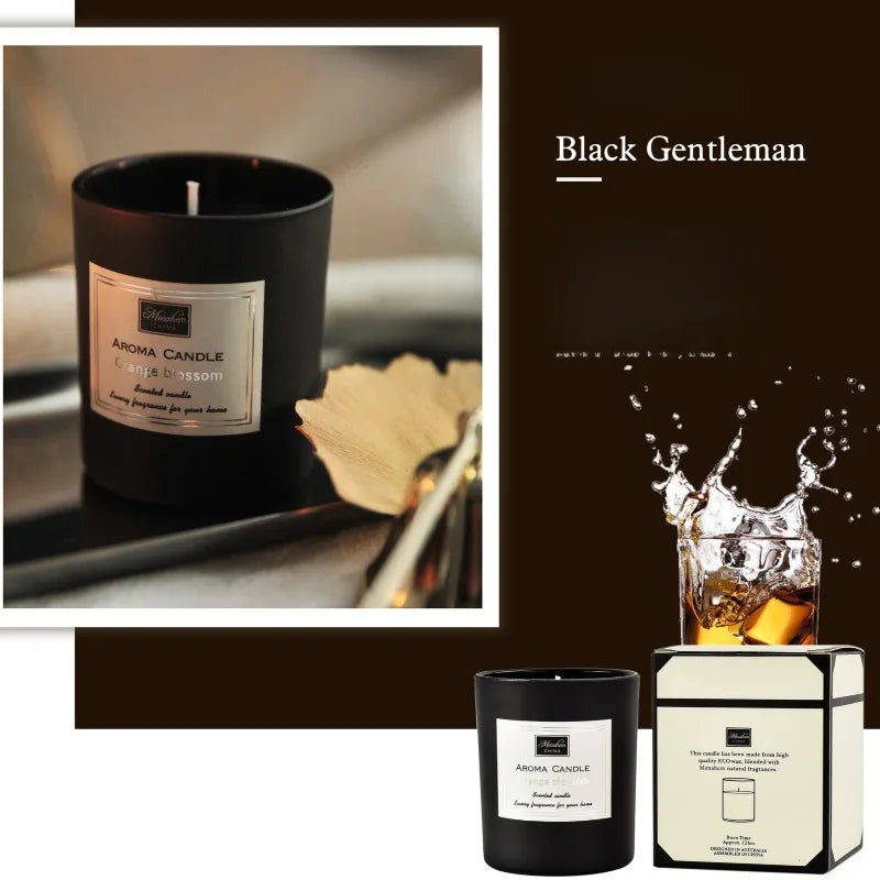 3-Color Glass Jar Scented Candle Natural Soy Wax Smokeless Aromatherapy Candle with 9 Fragrance Options for Home & Gift
