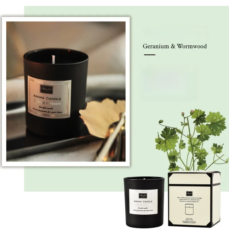 3-Color Glass Jar Scented Candle Natural Soy Wax Smokeless Aromatherapy Candle with 9 Fragrance Options for Home & Gift