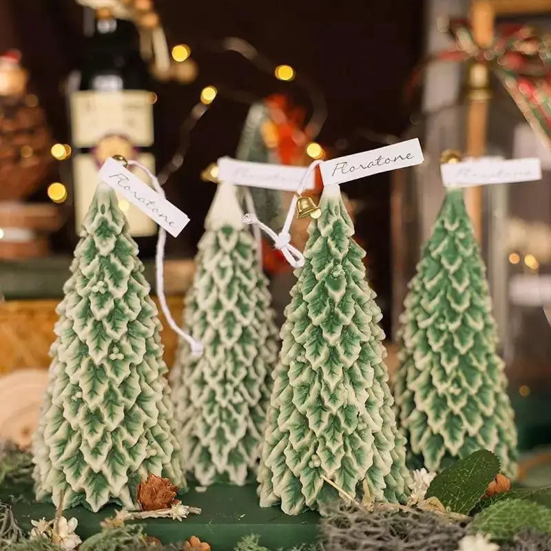 Christmas Tree Candles, Scented Candles High-quality Appearance Gifts Fresh Souvenirs Carved Candles Cedar