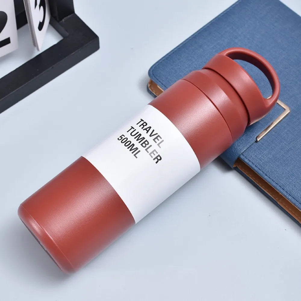 Travel Tumbler Thermos Mug 500ML Stainless Steel Double Wall Tea Coffee Vacuum Flask