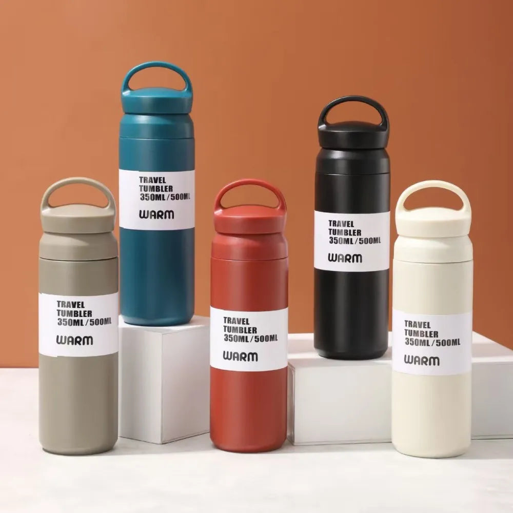 Travel Tumbler Thermos Mug 500ML Stainless Steel Double Wall Tea Coffee Vacuum Flask
