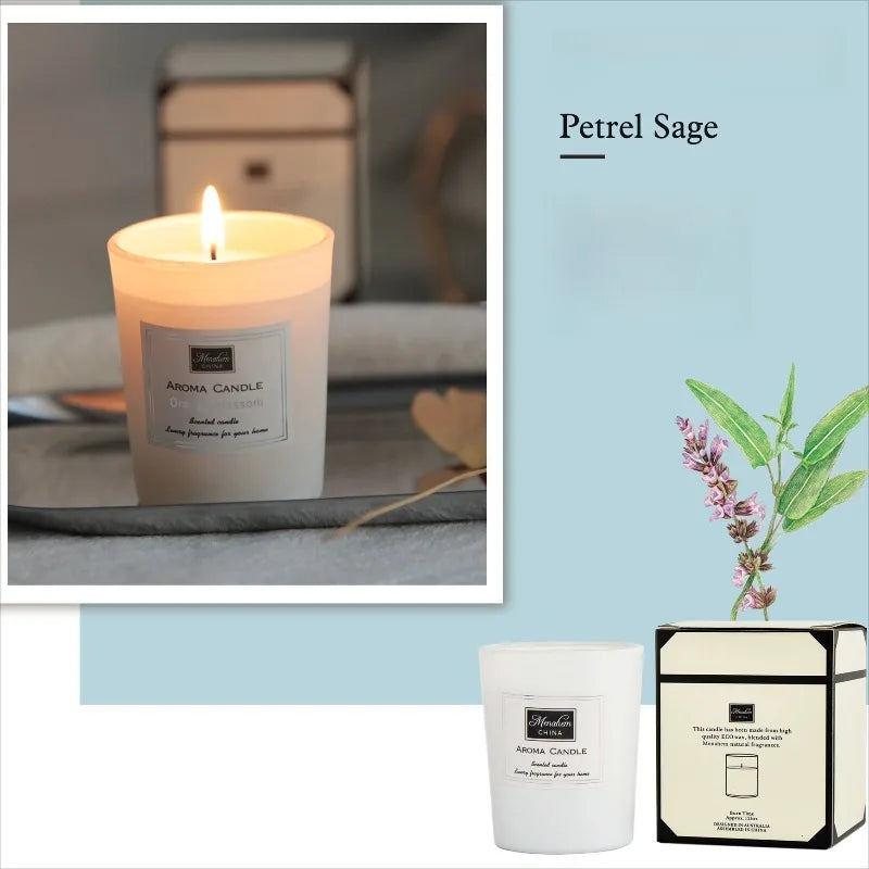 3-Color Glass Jar Scented Candle Natural Soy Wax Smokeless Aromatherapy Candle with 9 Fragrance Options for Home & Gift