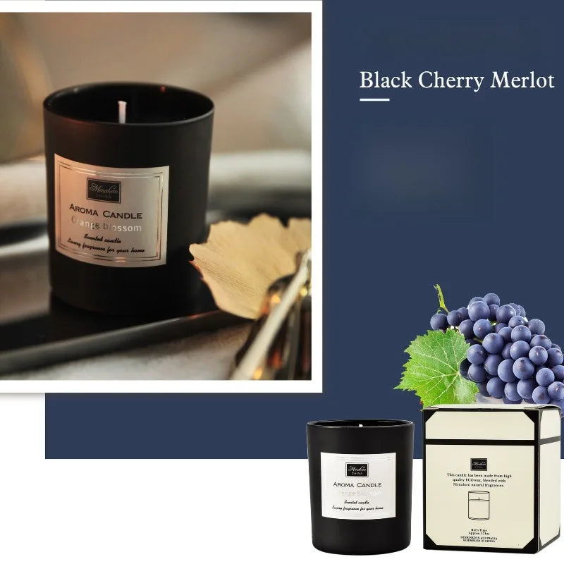 3-Color Glass Jar Scented Candle Natural Soy Wax Smokeless Aromatherapy Candle with 9 Fragrance Options for Home & Gift
