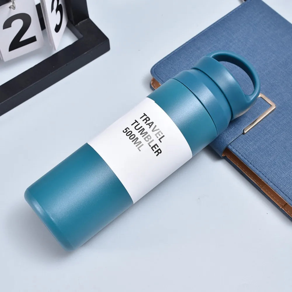 Travel Tumbler Thermos Mug 500ML Stainless Steel Double Wall Tea Coffee Vacuum Flask