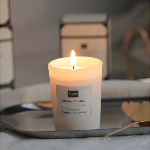 3-Color Glass Jar Scented Candle Natural Soy Wax Smokeless Aromatherapy Candle with 9 Fragrance Options for Home & Gift
