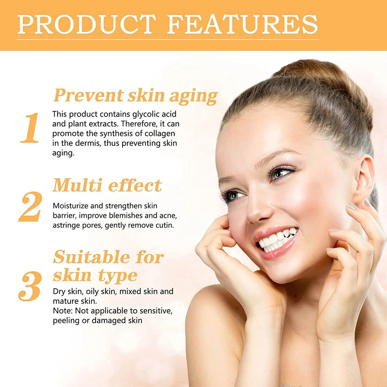 Glycolic Acid Skin Lotion moisturizes skin with 7% glycolic acidGlycolic AcidAloe VeraTasmanian Pepper FruitGinseng ExtractRejuv