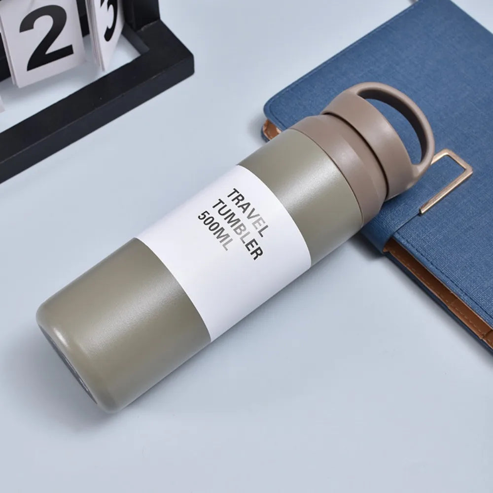 Travel Tumbler Thermos Mug 500ML Stainless Steel Double Wall Tea Coffee Vacuum Flask