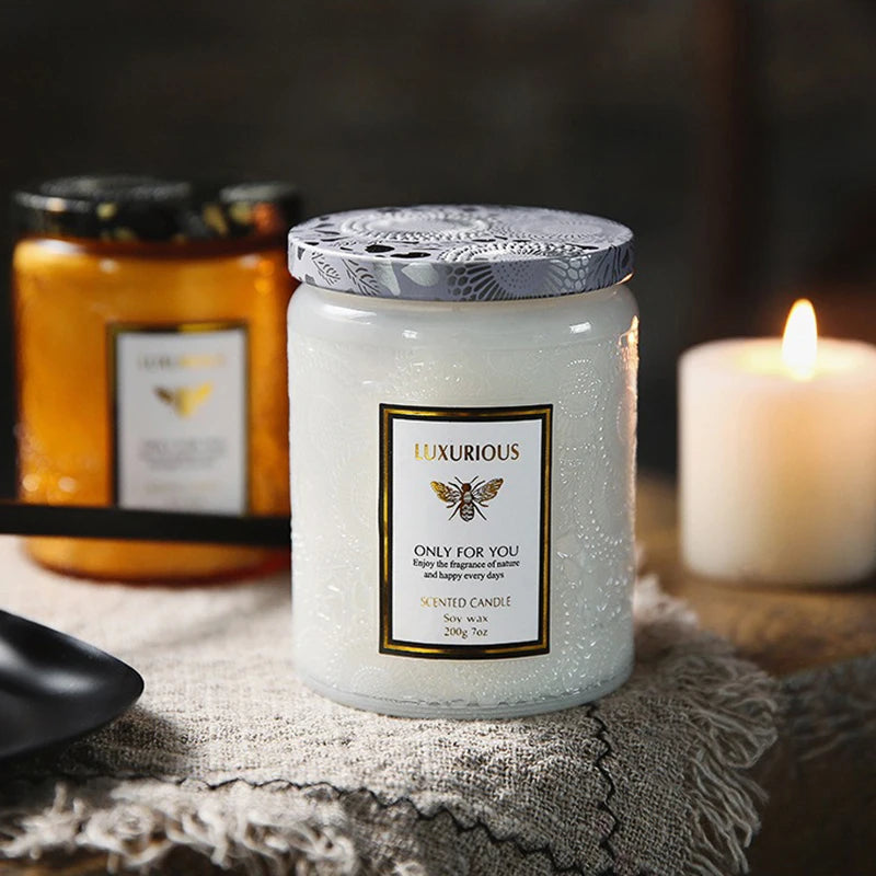 7 OZ Jar Scented Candle, Natural Soy Candle, Serenity Aromatic Candles, Home Decorative Scented Candles Gift for Friends