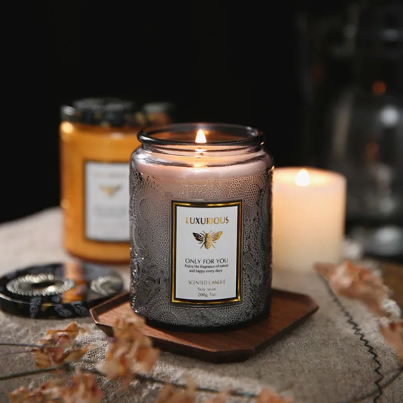 7 OZ Jar Scented Candle, Natural Soy Candle, Serenity Aromatic Candles, Home Decorative Scented Candles Gift for Friends